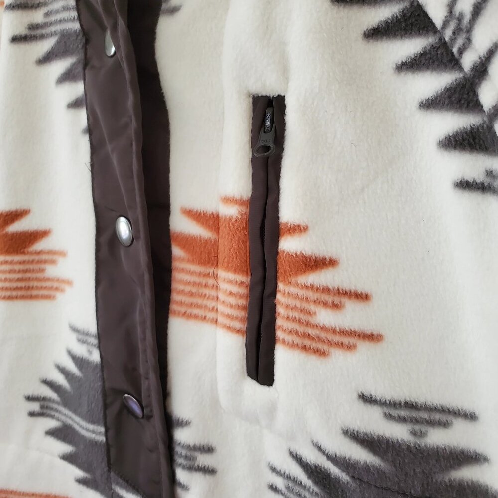 Fleece Snap Button Aztec Jacket - Picture 3 of 4